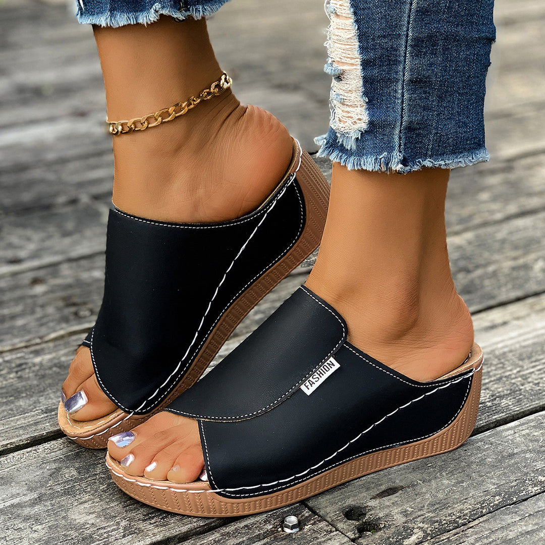 Women's o Slip-On Wedge Mules with ergonomic memory footbed and lightly profiled outsole Mune Fashion