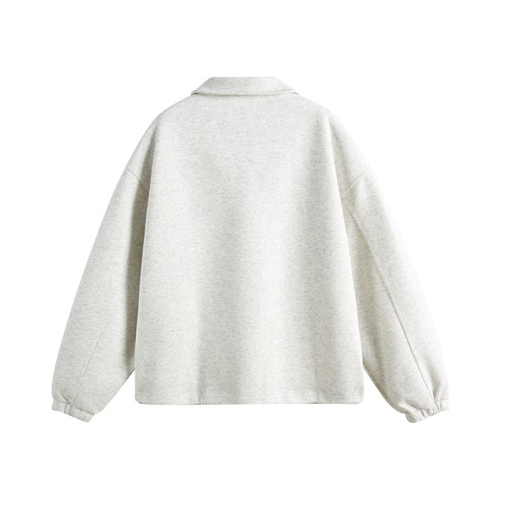 Unisex Casual Polo Sweatshirt with open Kent collar, Oversized cut and front pockets Mune Fashion