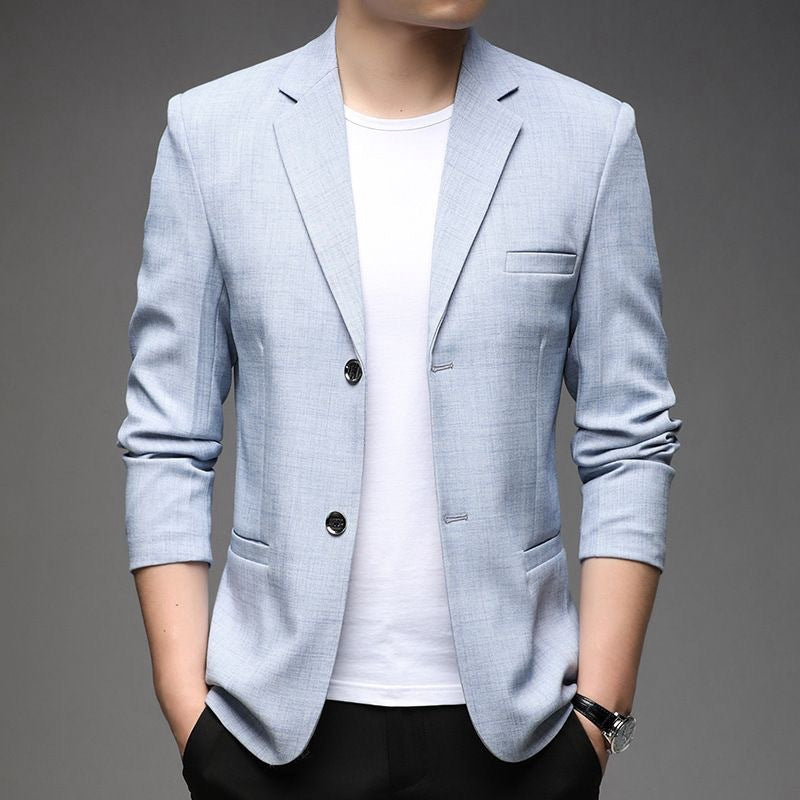 Men's lightweight half-lined summer blazer made of linen blend with tailored fit Mune Fashion