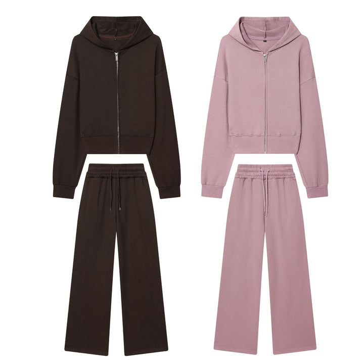 Women 10+ Cropped Hooded Jacket with Full Zip and Dropped Shoulder Mune Fashion