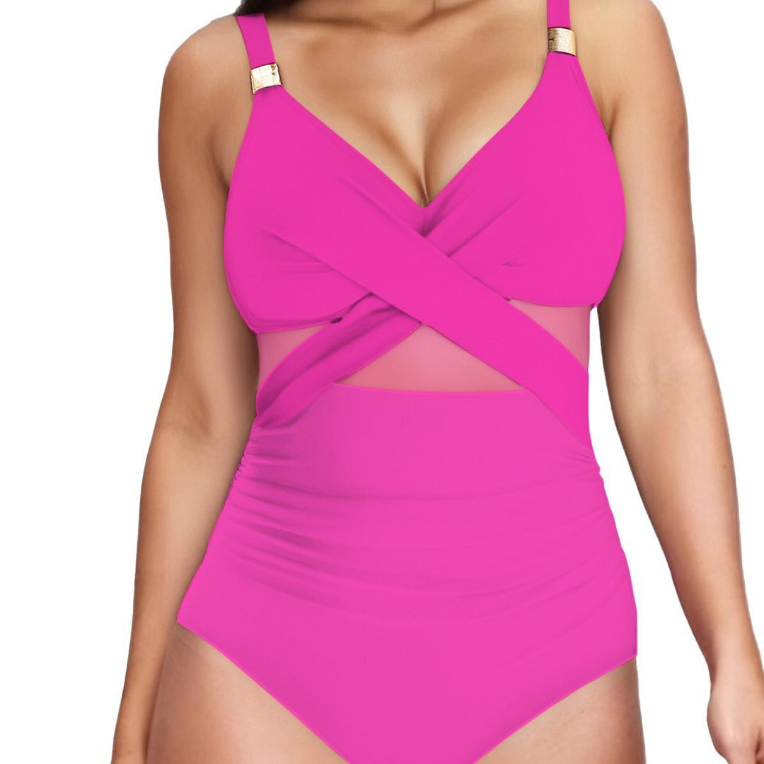 Women Elegant Jumpsuit with Transparent Inserts Mune Fashion
