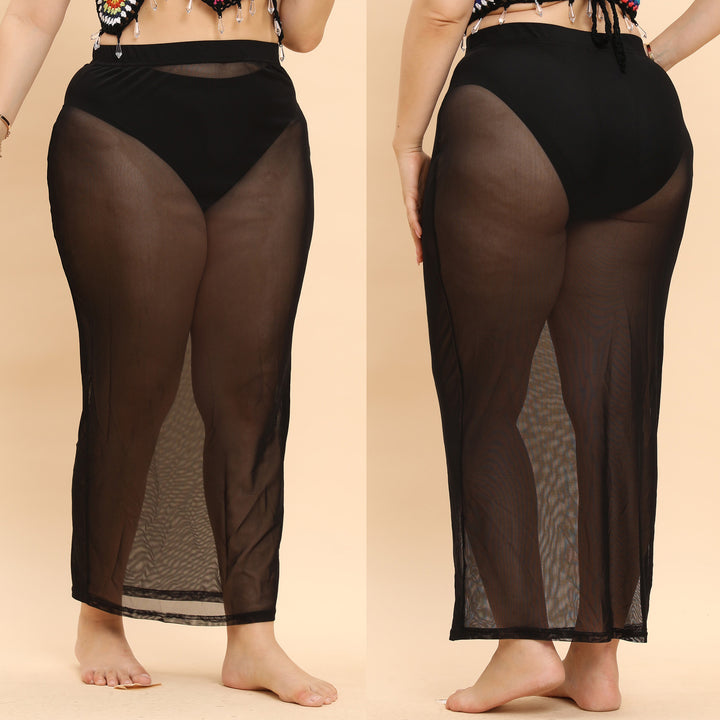 Women Transparent Beach Length Sarong Mune Fashion
