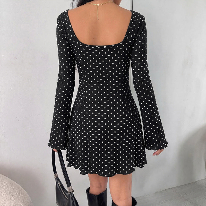 Women's Playful Minidress with Lace and Dots Mune Fashion