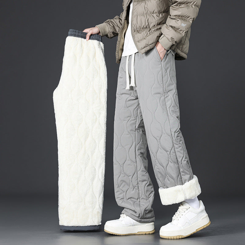 Men's Half-Length Insulated Casual Pants