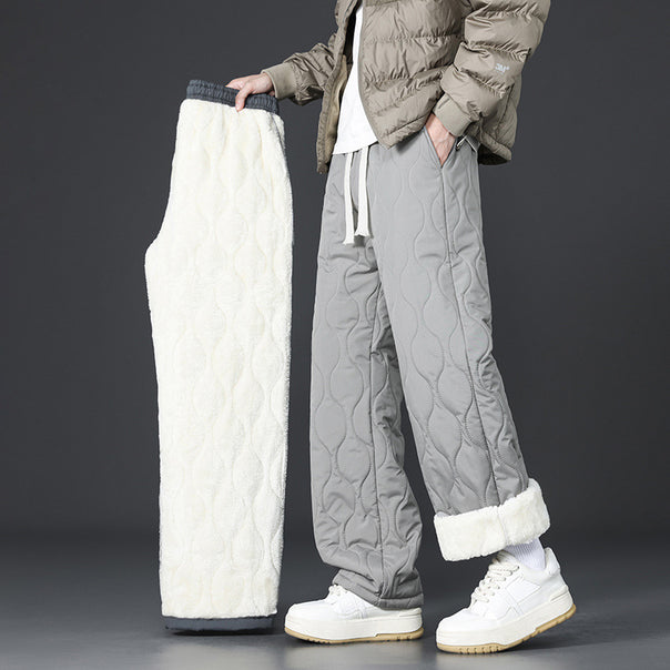Men's Half-Length Insulated Casual Pants