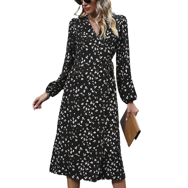 Women’s wrap midi dress with waist detail and V-neck Mune Fashion