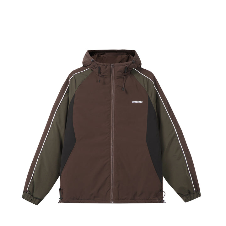 Unisex Short Cut Quilted Hooded Jacket with Reflective Piping and Drawstring Hem Mune Fashion