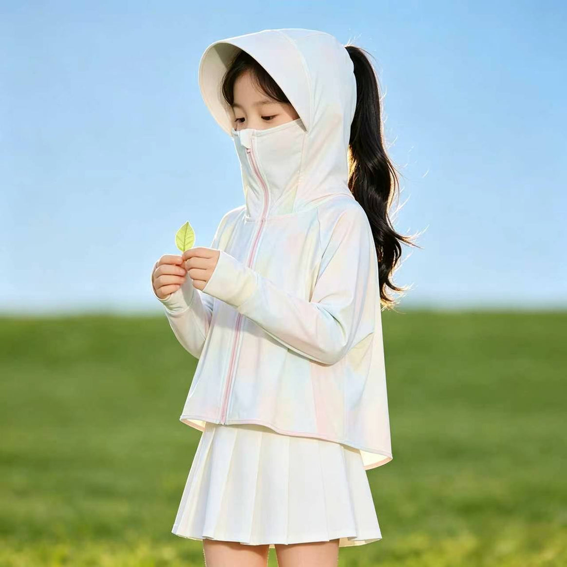 Girls fashionable hoodie jacket with light UV protection Mune Fashion