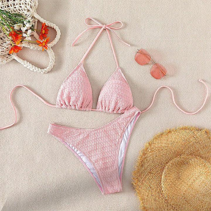 Women Triangle Bikini with airy wrap skirt Mune Fashion