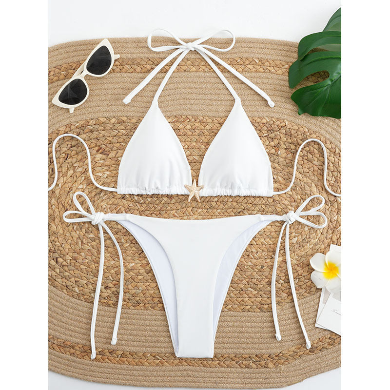 Women's triangle bikini with elegant tie details Mune Fashion