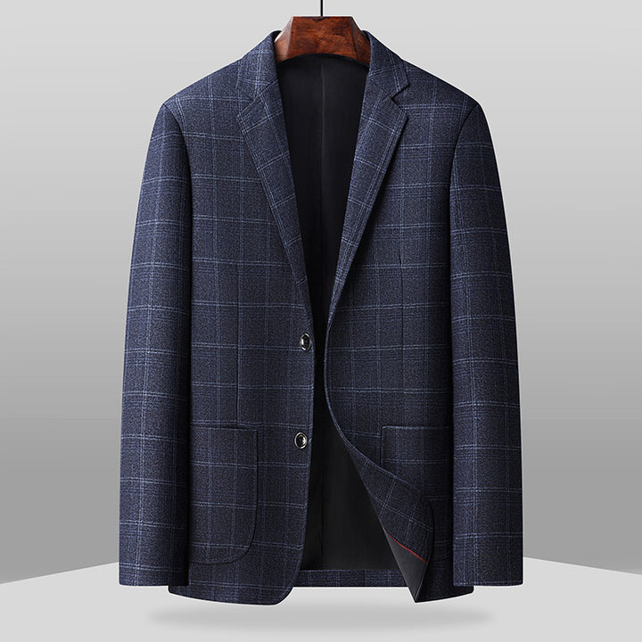 Men's Checkered Blazer in Casual Blazer Style with Subtle Texture Mune Fashion