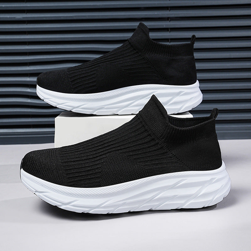 Unisex seamless knit sock sneaker with high platform sole profile and padded comfort insole Mune Fashion