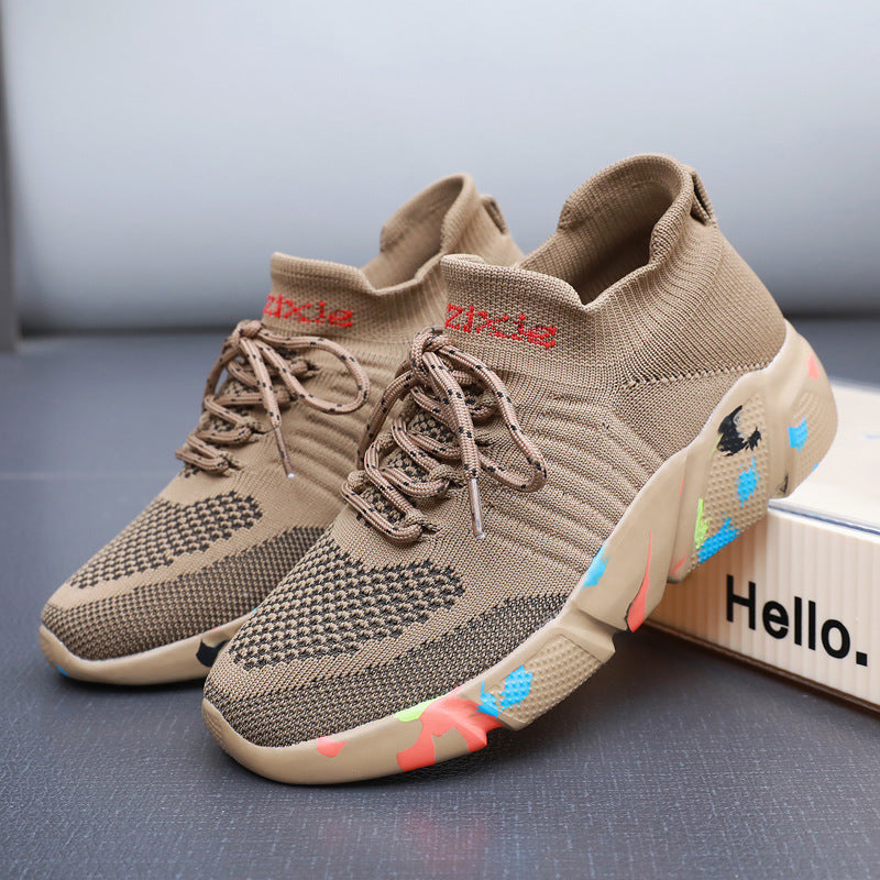 Men's sock-like knitted sneakers with seamless upper material and cushioned EVA platform sole Mune Fashion