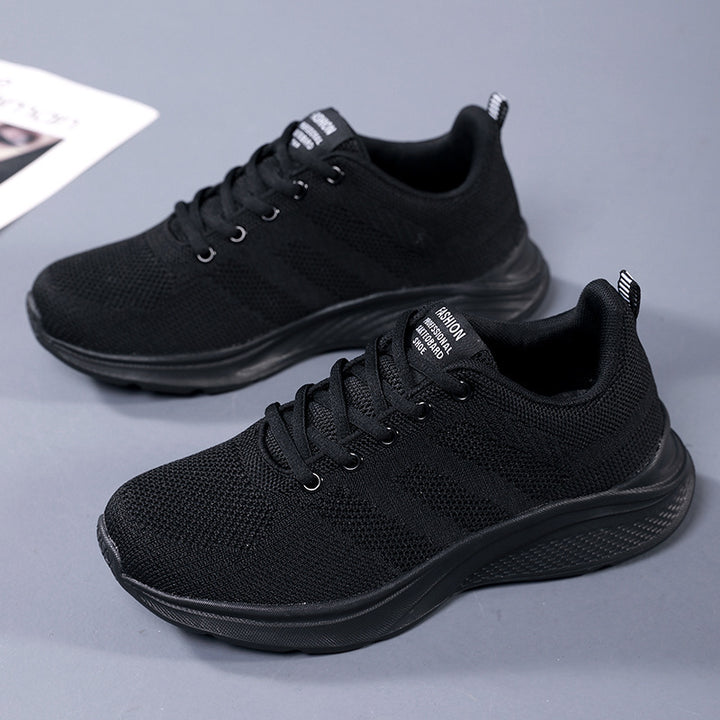 Women's lightweight knitted fitness sneakers with seamless upper material, adaptive EVA cushioning, and ergonomic heel padding Mune Fashion