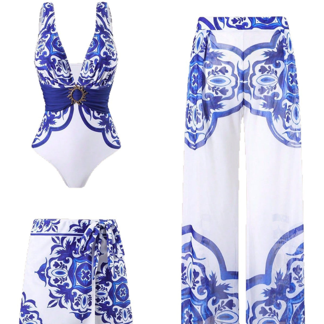 Ladies Elegant Swimsuit with Matching Beach Shorts Set Mune Fashion