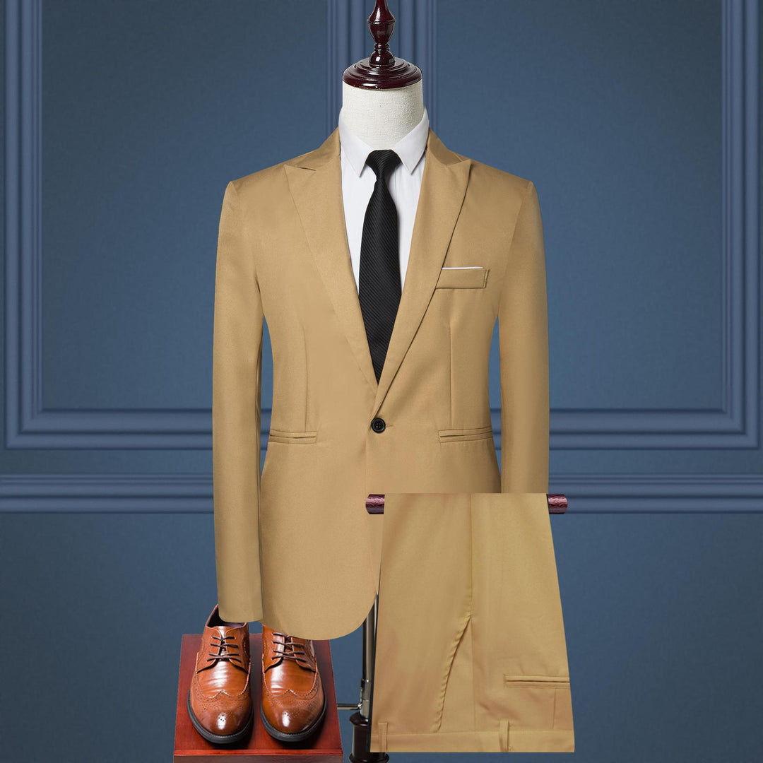 Men's slim business suit with tailored jacket and chinos Mune Fashion