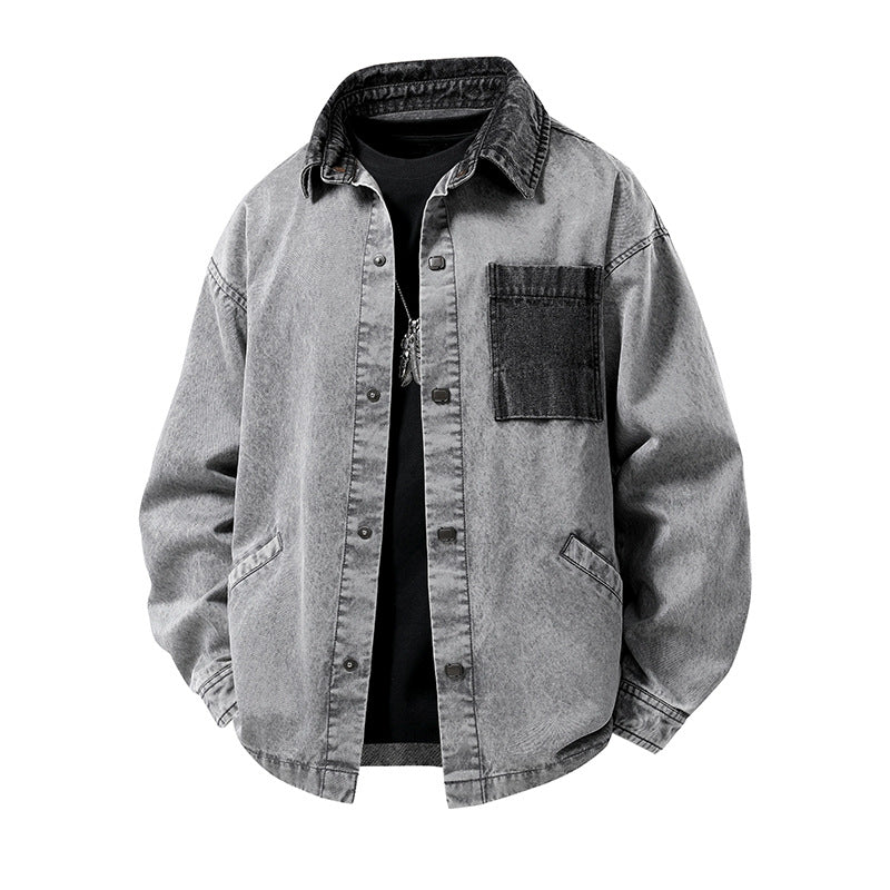 Men's Trendy Denim Shirt Jacket Mune Fashion