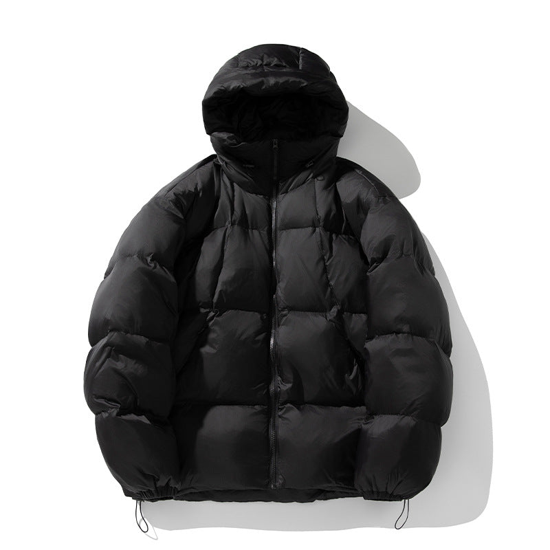 Women's Padded Oversized Quilted Jacket with Hood and Drawstring Mune Fashion