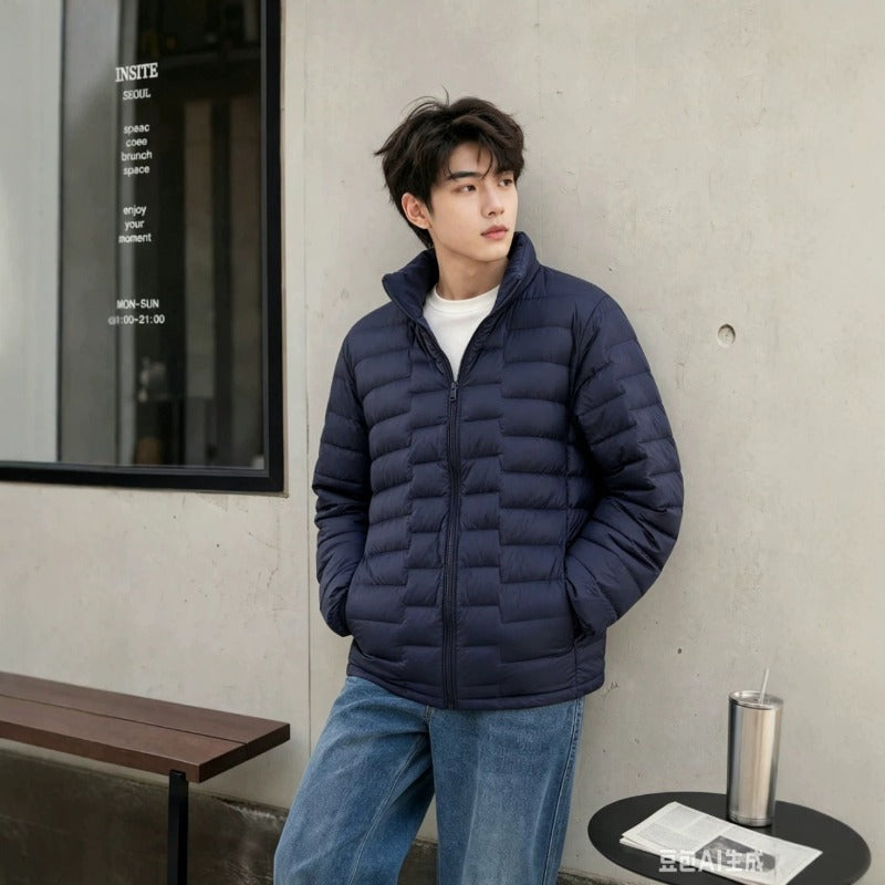 Men's Lightweight Padded Jacket with Down Look Mune Fashion