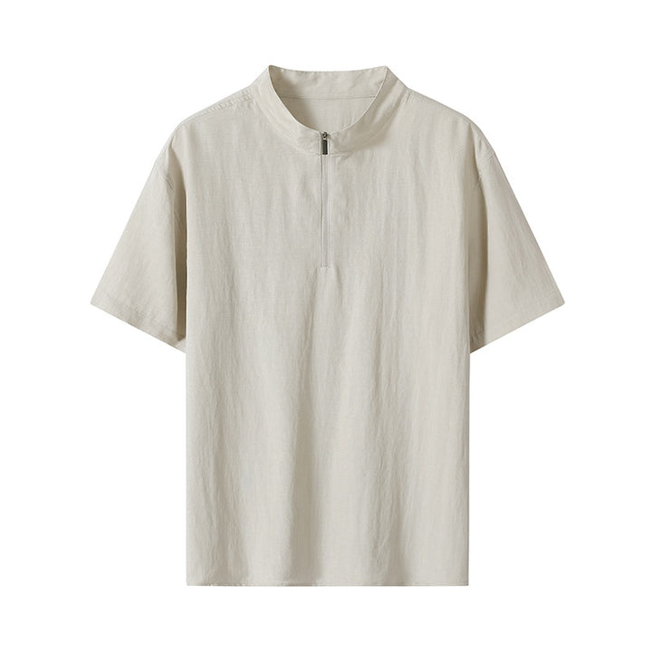 Herren Kurzarm‑Halbzip‑Shirt mit Stehkragen und Relaxed‑Fit Mune Fashion