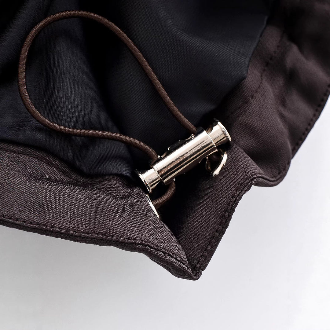 Women's Oversized Cropped Bomber Jacket with Funnel Neck and Raglan Sleeves Mune Fashion