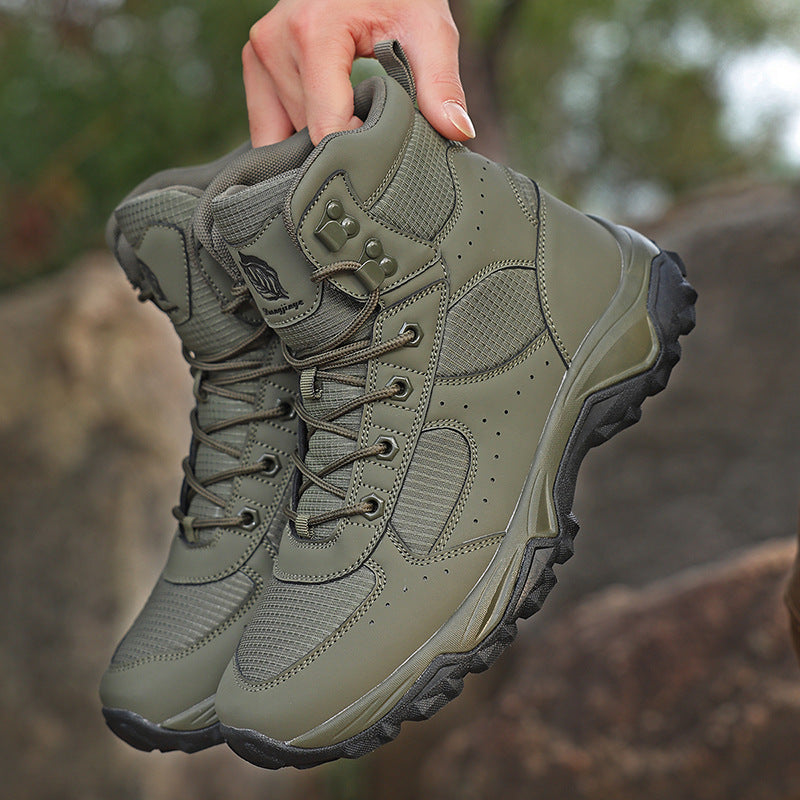 Men's Robust Trekking and Duty Boots with Ankle Support and Treaded Rubber Sole Mune Fashion