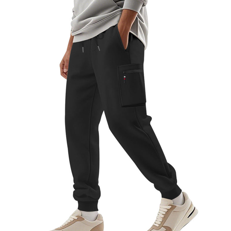 Men's cargo jogging pants with zip cargo pocket, elastic waistband, and ribbed hem Mune Fashion