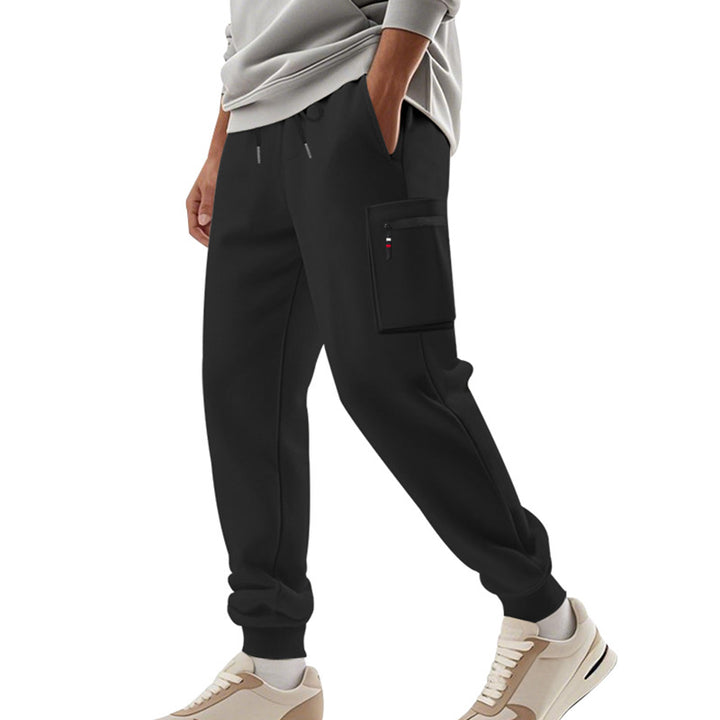 Men's cargo jogging pants with zip cargo pocket, elastic waistband, and ribbed hem Mune Fashion