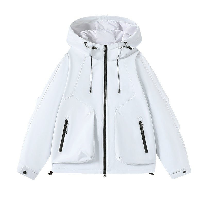 Men's nano technical softshell hooded jacket with water-repellent membrane, large front pockets and adjustable drawstring Mune Fashion