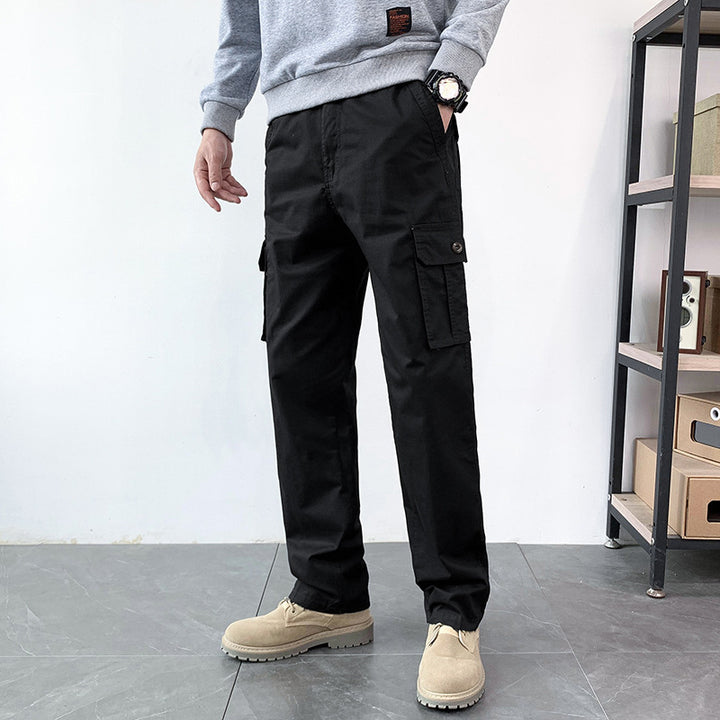 Men's Straight-Fit Cargo Pants with Multiple Pockets and Casual Fit Mune Fashion