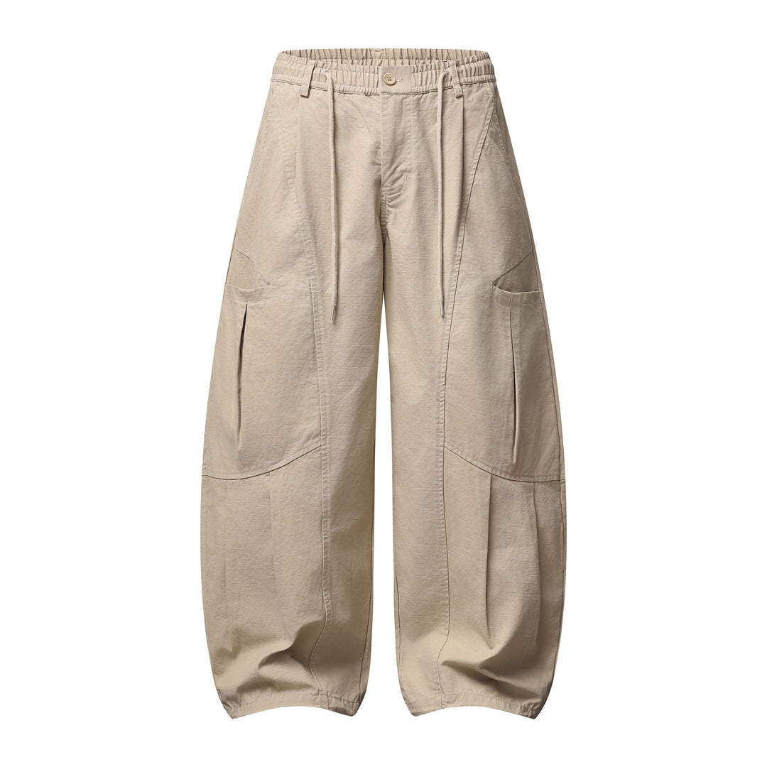 Women's Wide Cargo Culotte with Elastic Waistband and Large Flap Pockets Mune Fashion