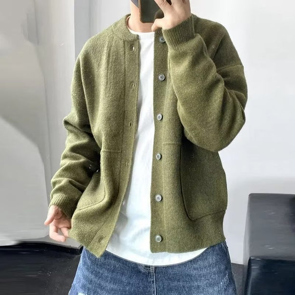 Men's Comfortable Cardigan with Button Closure Mune Fashion