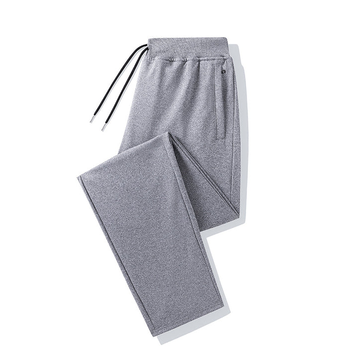 Men's Straight-Fit Jogging Pants with elastic waistband, drawstring and concealed side pockets Mune Fashion