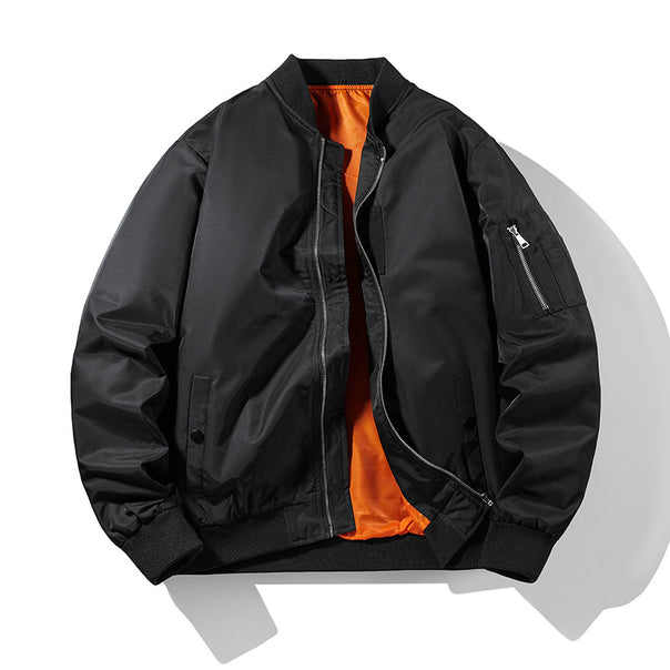 Men's aviator bomber jacket with thermal padding, arm pocket and ribbed cuffs Mune Fashion
