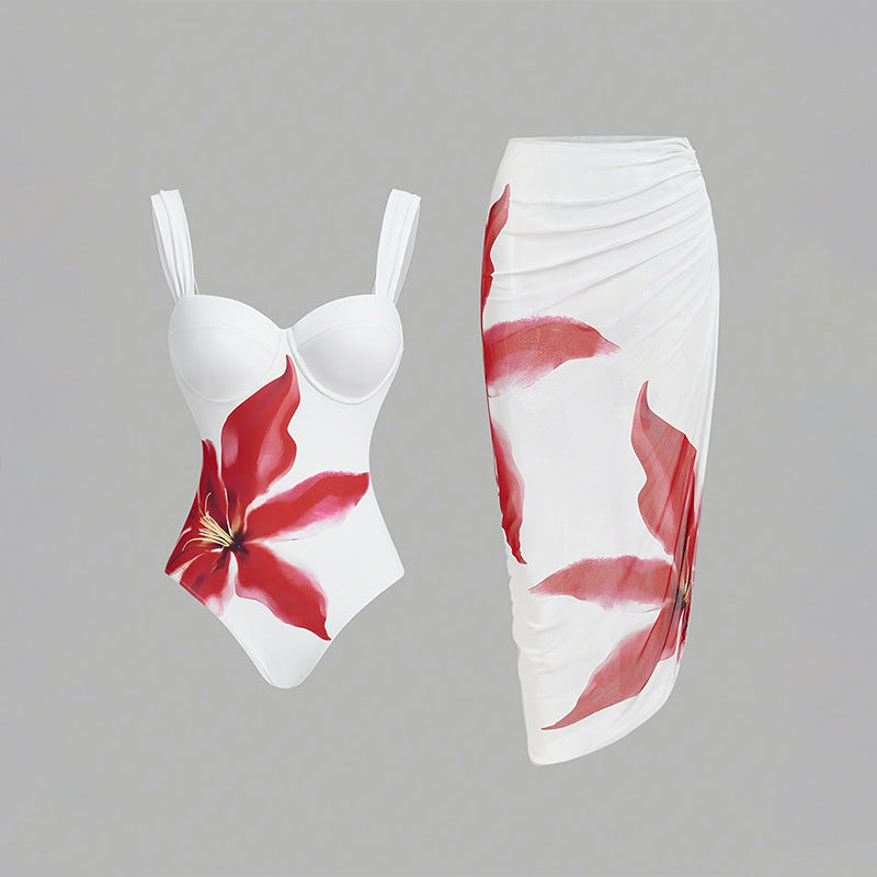 Women’s Swimsuit with Elegant Wrap Skirt Mune Fashion