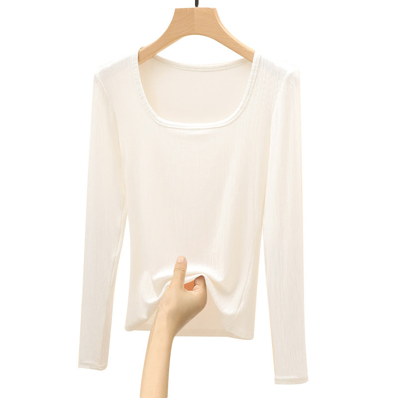 Women's Long Sleeve Ribbed Shirt Mune Fashion