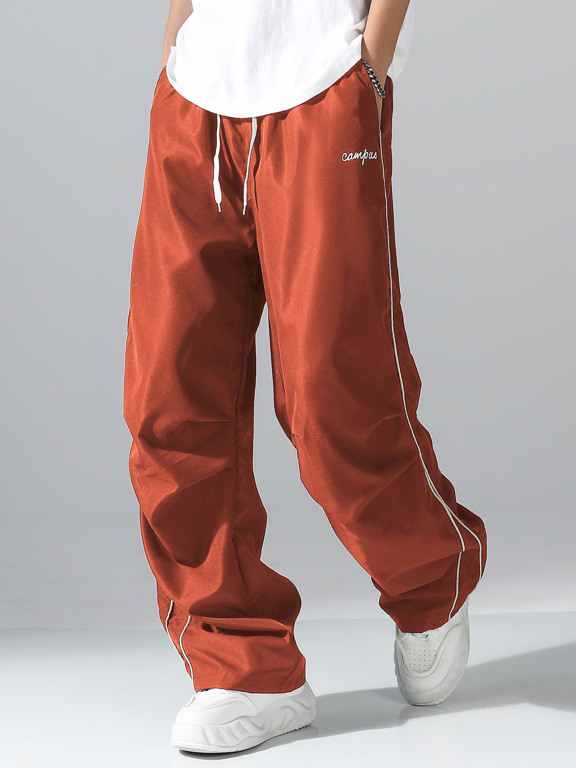 Men Comfortable Leisure and Sports Pants with Elastic Waistband and Side Pockets Mune Fashion