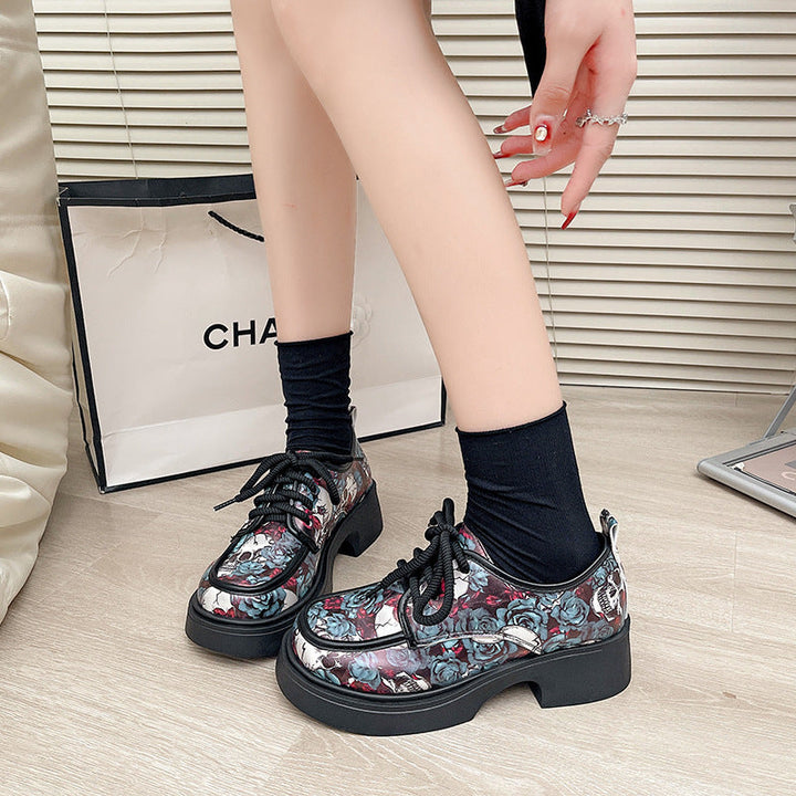 Women’s Fashion Platform Sneakers with Floral Pattern and Unique Design Mune Fashion