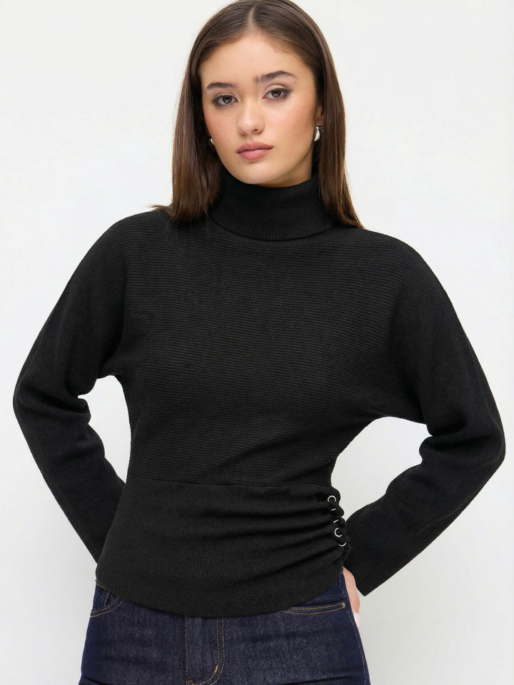Women Elegant Turtleneck Sweater Mune Fashion