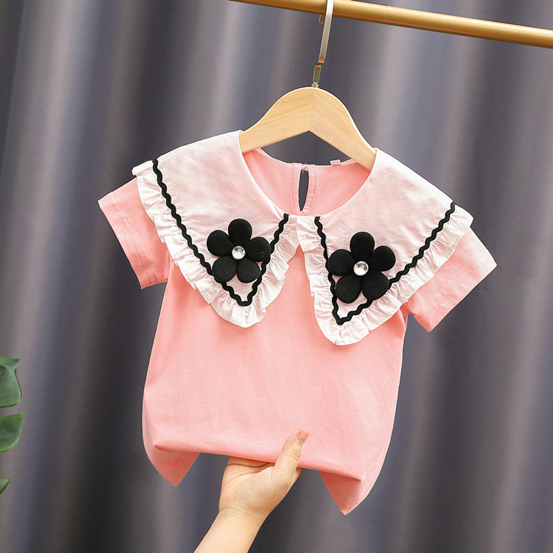 Ladies elegant and playful blouse with ruffle collar Mune Fashion