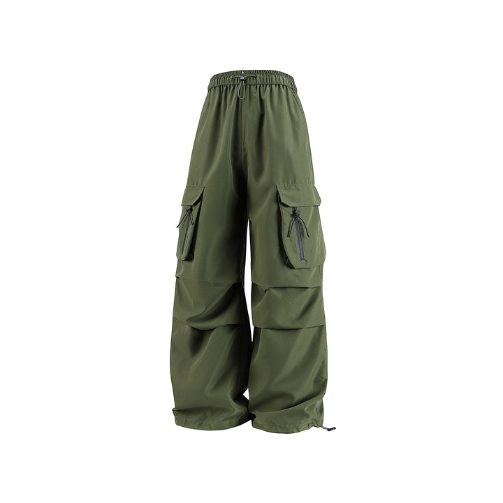 Men's Loose Tech Cargo Pants with Elastic Waistband, Multi-Pocket Cargo Pockets and Drawstring Closure Drune