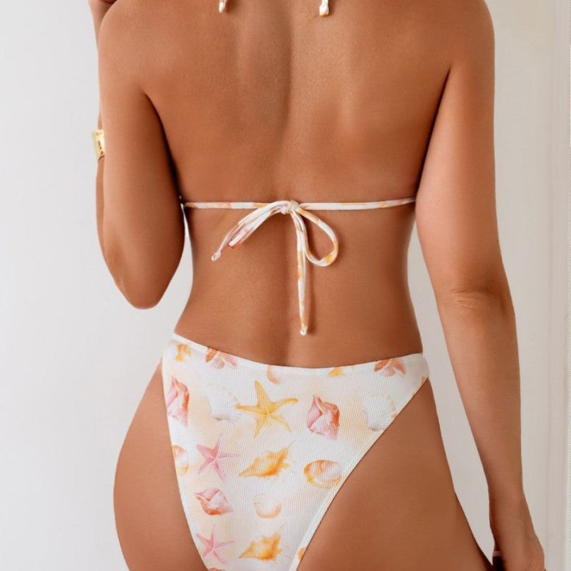 Women's triangle bikini with maritime patterns Mune Fashion