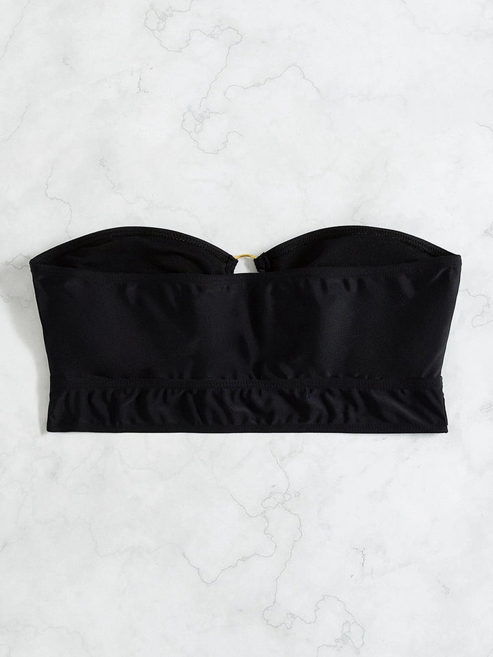 Women's bandeau bikini top with elegant ring detail Mune Fashion