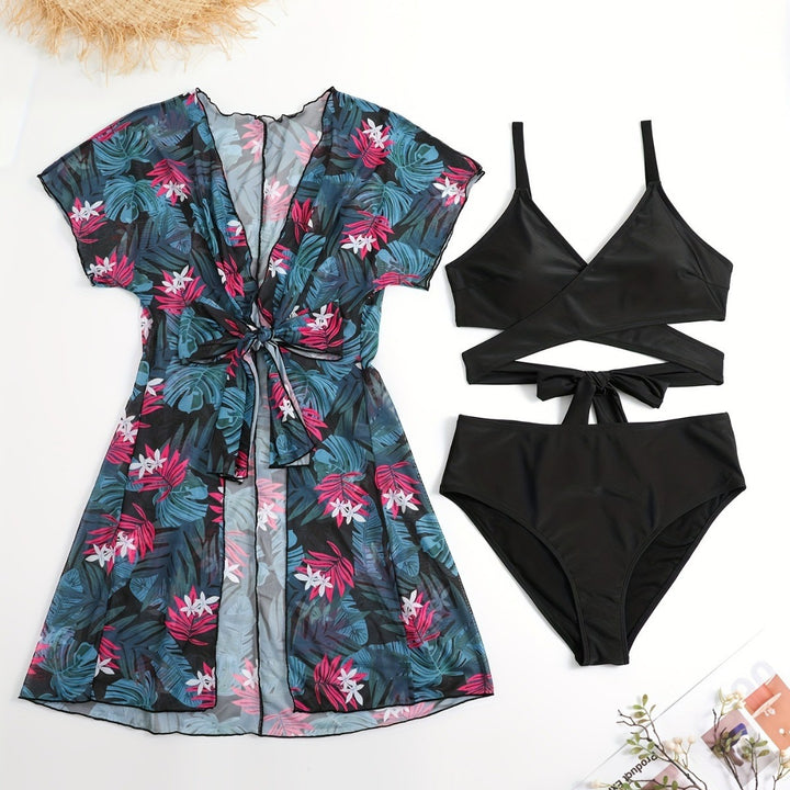 Women's Wrap Dress and Bikini Set Mune Fashion