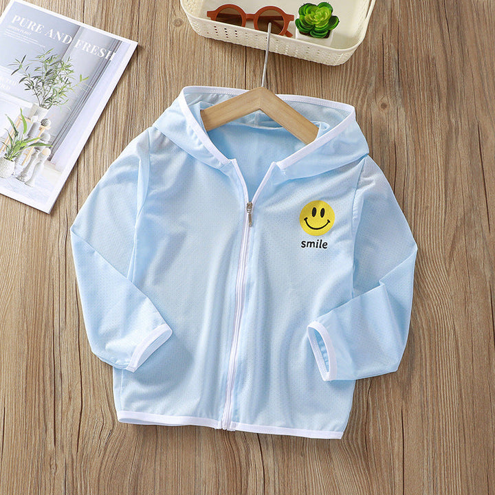 Unisex nan children's light hoodie jacket with breathable mesh fabric and full zipper Mune Fashion