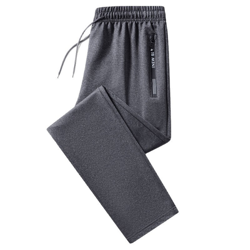 Men's Sporty Training Pants with Elastic Drawstring Waistband, Zipper Pocket, and Smooth Performance Material Mune Fashion