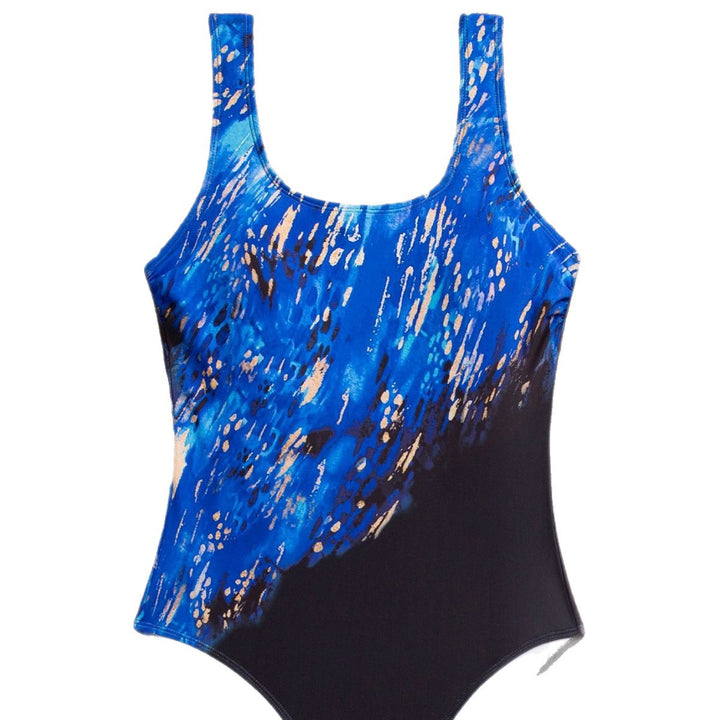 Women’s Sporty One-Piece Swimsuit with Dynamic Pattern Mix Mune Fashion