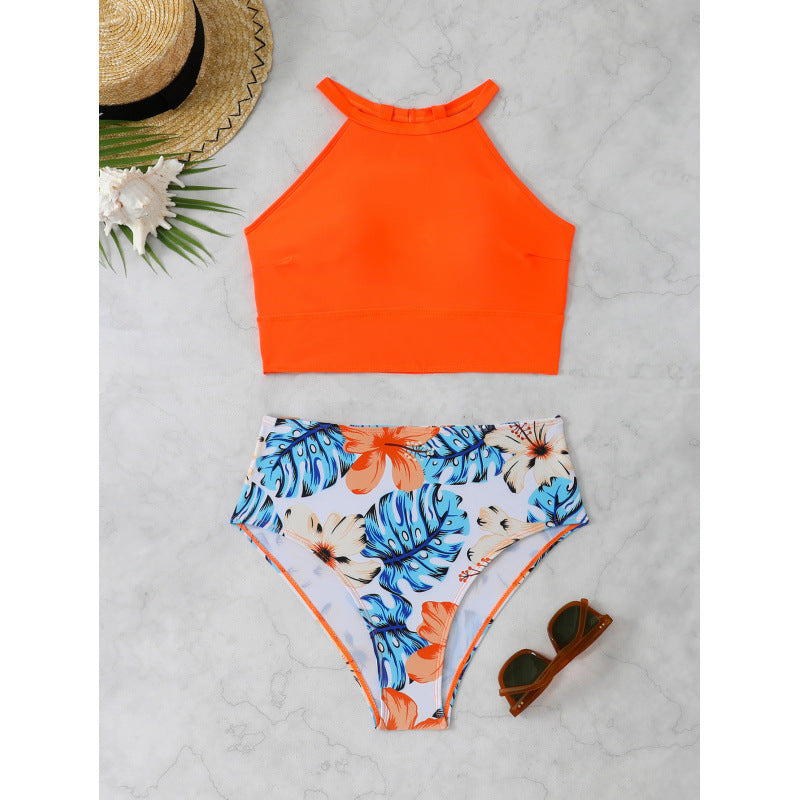 Women's bikini set with high-cut briefs and trendy crop top Mune Fashion