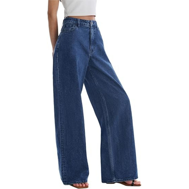 Women's High-Waist wide Palazzo pants made of lightweight stretch fabric Mune Fashion