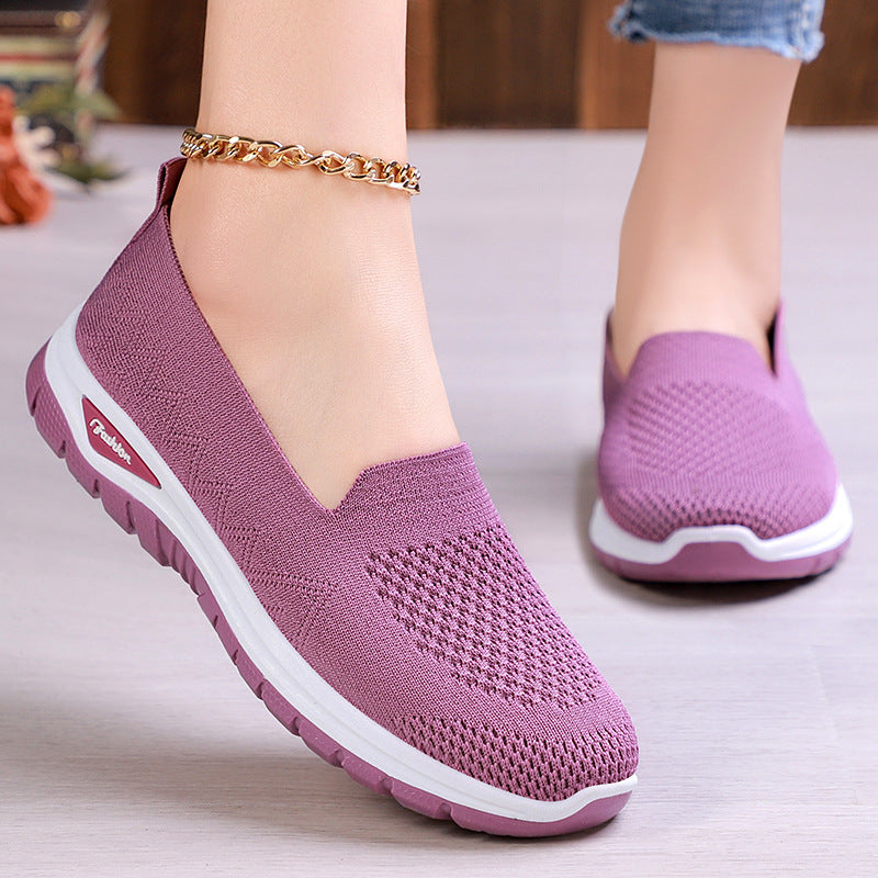 Women nan seamless knit slip-on with padded memory footbed and flexible profile outsole Mune Fashion